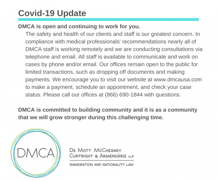Covid 19 announcement DMCA